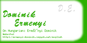 dominik ermenyi business card